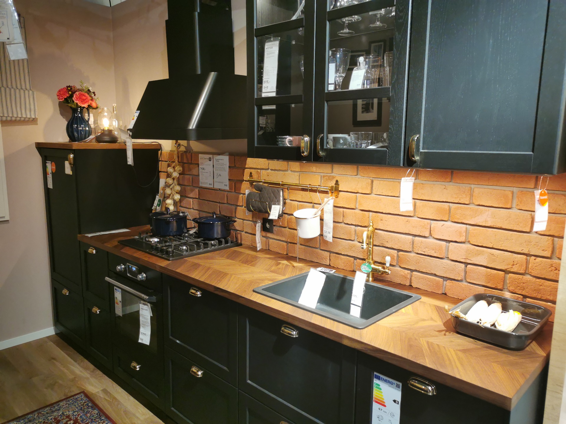 Get the Modern Look with IKEA Lerhyttan Black Stained Kitchen Cabinets